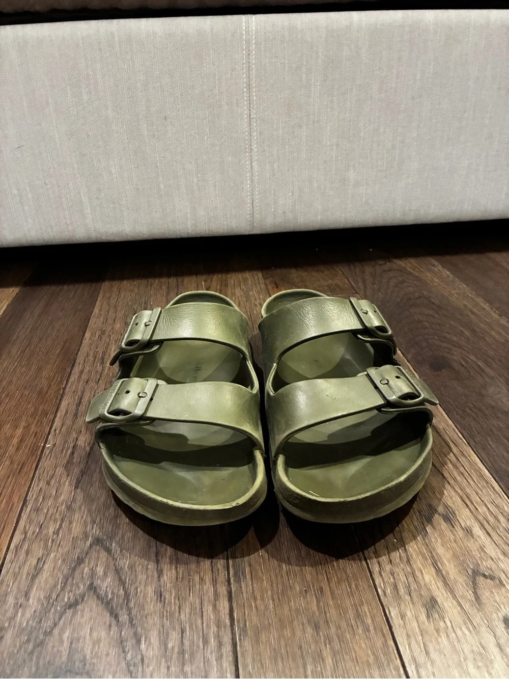 Birkenstock Arizona EVA Waterproof Sandals Olive Green Dual Strap Slides